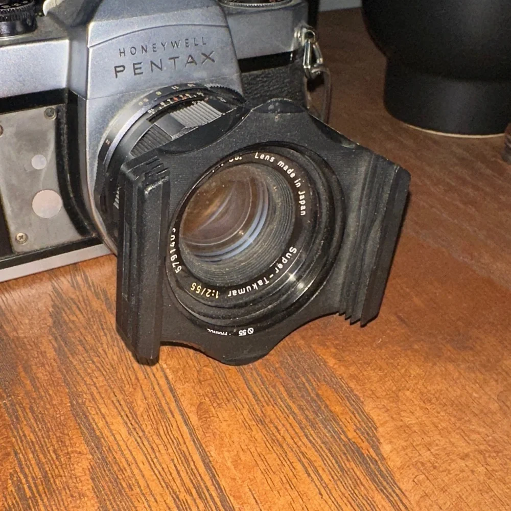 Honeywell Pentax Silver and Black Film Camera